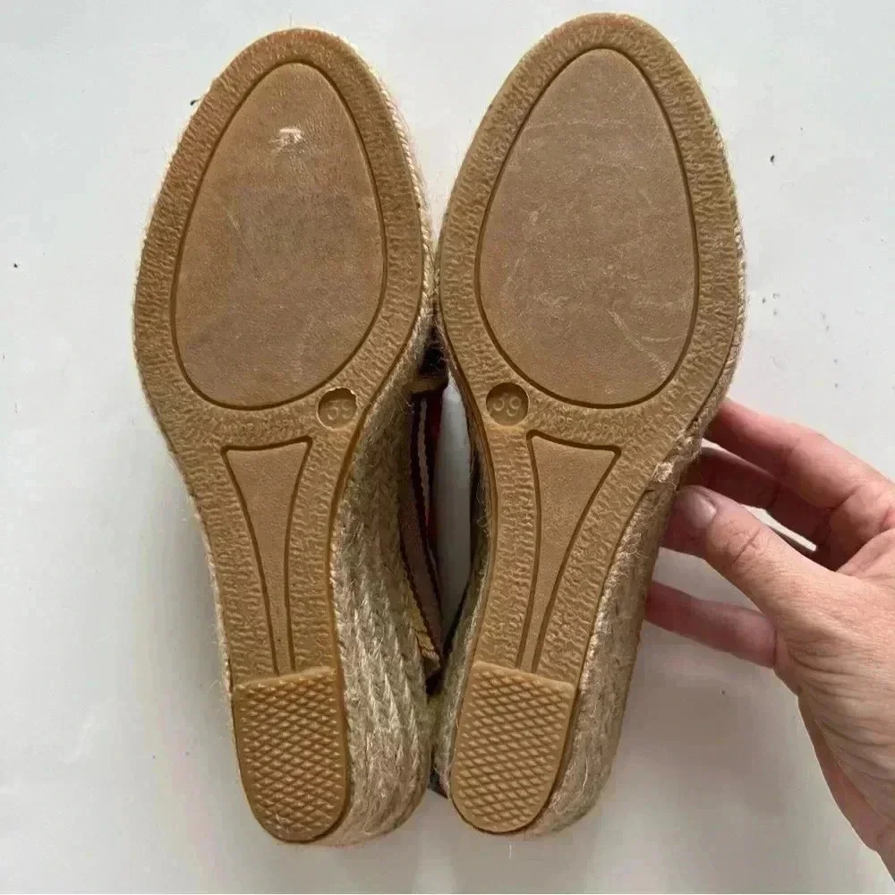 Rin woman’s multicolored Canvas Wedge Stripe Espadrilles made in Spain 3…